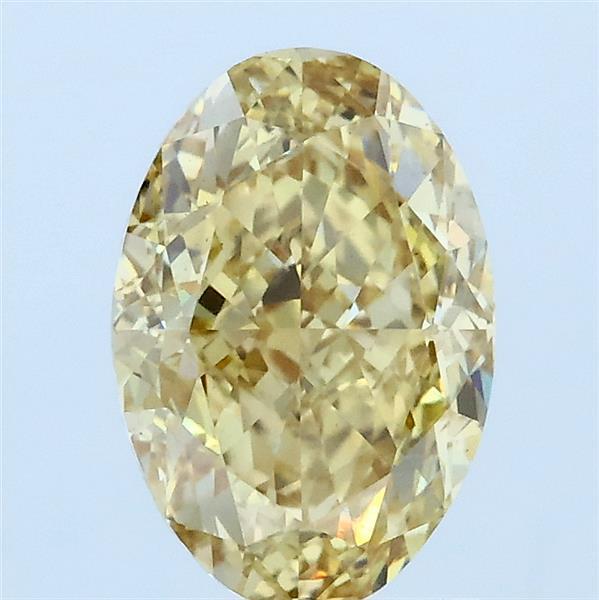 2.06 Carat Oval Lab Grown Diamond, Fancy Intense Yellow Color, VS1 Clarity
