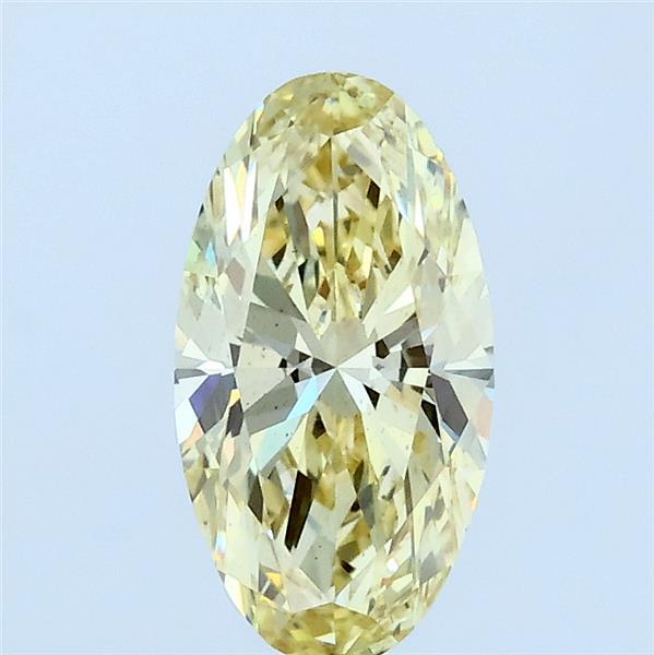1.00 Carat Oval Lab Grown Diamond, Fancy Yellow Color, VS2 Clarity