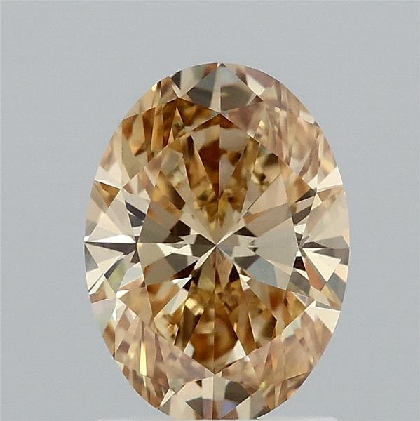 1.48 Carat Oval Lab Grown Diamond, Fancy Intense Yellow Color, VVS2 Clarity