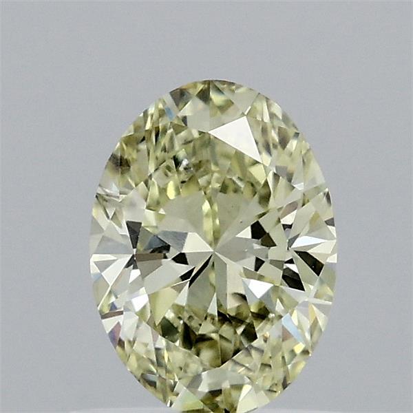 0.70 Carat Oval Lab Grown Diamond, Fancy Yellow Color, VS2 Clarity
