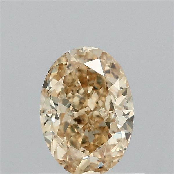 0.93 Carat Oval Lab Grown Diamond, Fancy Intense Yellow Color, VS1 Clarity