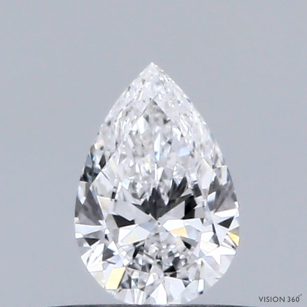 0.30 Carat Pear Lab Grown Diamond, Very Good Polish, D Color, VVS2 Clarity