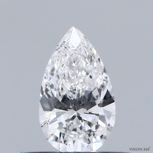 0.30 Carat Pear Lab Grown Diamond, Very Good Polish, E Color, VVS1 Clarity