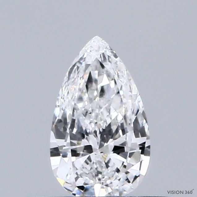 0.31 Carat Pear Lab Grown Diamond, Very Good Polish, D Color, VVS2 Clarity