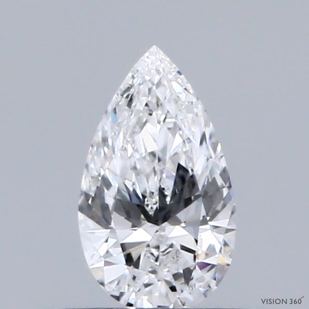 0.31 Carat Pear Lab Grown Diamond, Very Good Polish, D Color, VVS2 Clarity