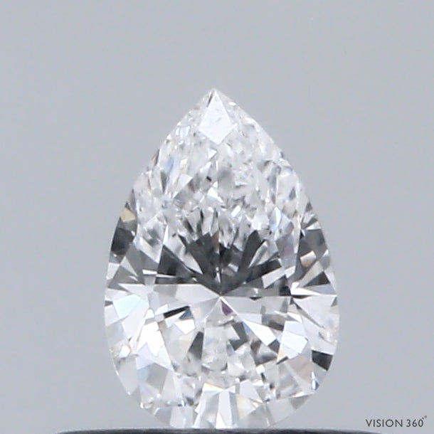 0.31 Carat Pear Lab Grown Diamond, Very Good Polish, D Color, VVS2 Clarity