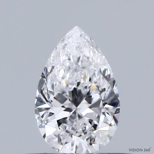 0.32 Carat Pear Lab Grown Diamond, Excellent Polish, D Color, VVS2 Clarity