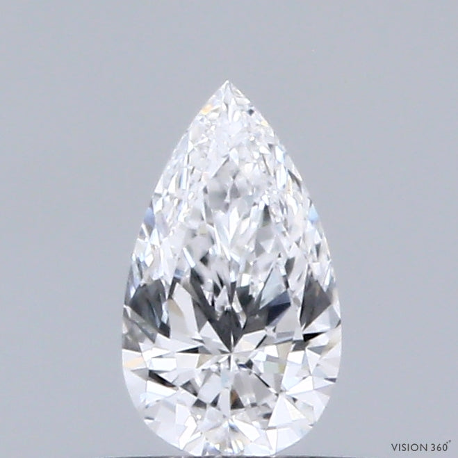 0.32 Carat Pear Lab Grown Diamond, Very Good Polish, D Color, VVS2 Clarity