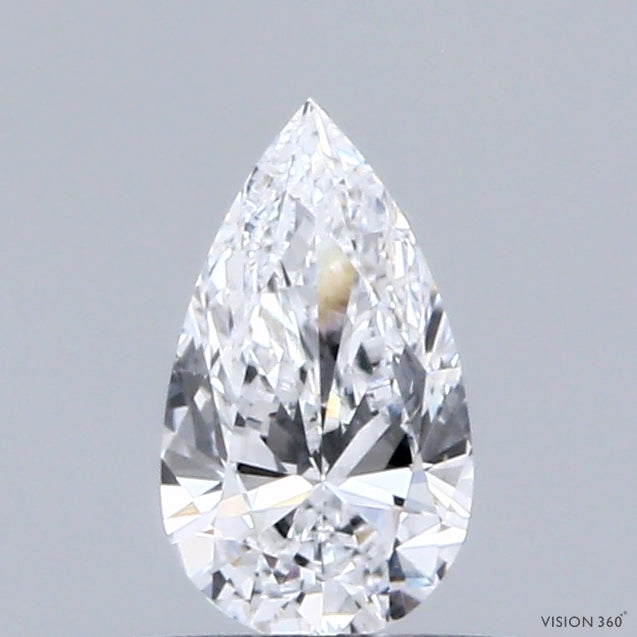 0.32 Carat Pear Lab Grown Diamond, Very Good Polish, D Color, VVS2 Clarity