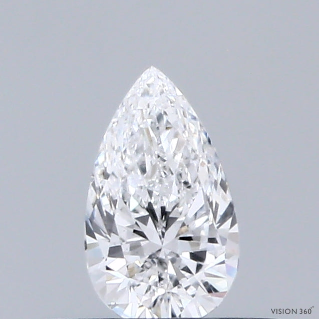 0.32 Carat Pear Lab Grown Diamond, Very Good Polish, D Color, VVS2 Clarity