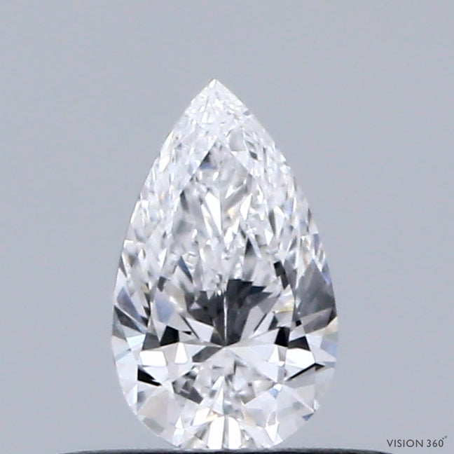0.33 Carat Pear Lab Grown Diamond, Excellent Polish, D Color, VVS2 Clarity