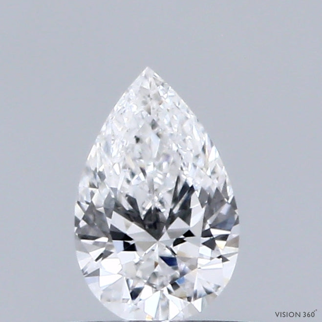0.33 Carat Pear Lab Grown Diamond, Very Good Polish, D Color, VVS2 Clarity