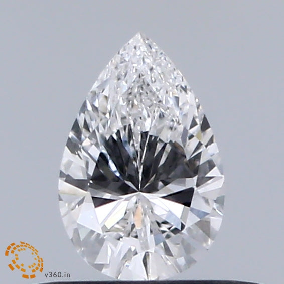 0.33 Carat Pear Lab Grown Diamond, Very Good Polish, D Color, VVS2 Clarity