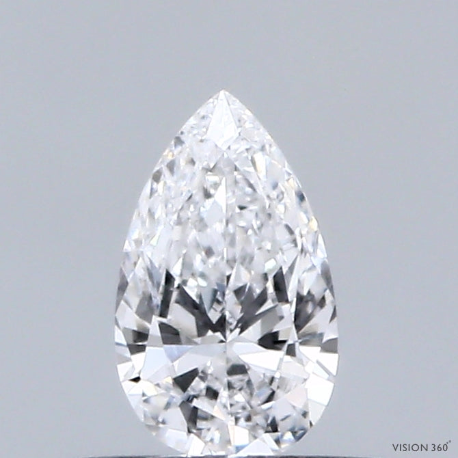 0.34 Carat Pear Lab Grown Diamond, Very Good Polish, D Color, VVS2 Clarity