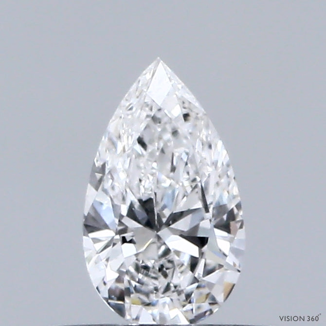 0.35 Carat Pear Lab Grown Diamond, Very Good Polish, D Color, VS1 Clarity