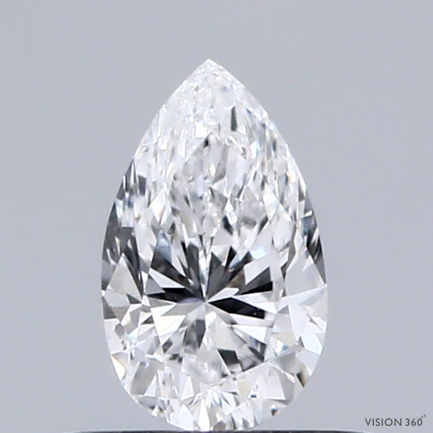 0.36 Carat Pear Lab Grown Diamond, Very Good Polish, D Color, VS1 Clarity