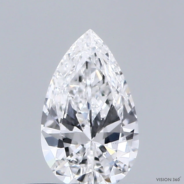 0.36 Carat Pear Lab Grown Diamond, Very Good Polish, D Color, VS1 Clarity