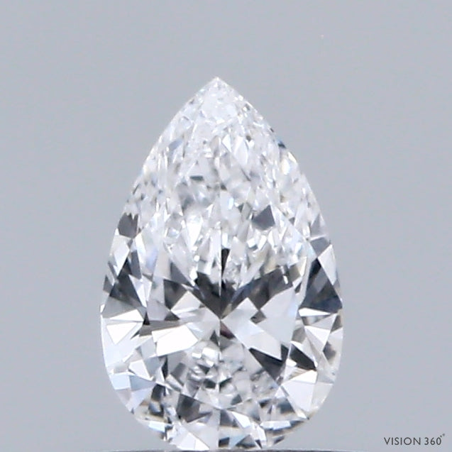 0.36 Carat Pear Lab Grown Diamond, Very Good Polish, D Color, VVS1 Clarity