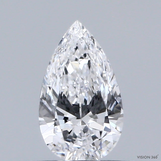 0.37 Carat Pear Lab Grown Diamond, Very Good Polish, D Color, VVS2 Clarity