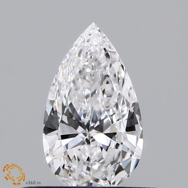 0.38 Carat Pear Lab Grown Diamond, Very Good Polish, D Color, VVS2 Clarity
