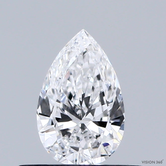 0.39 Carat Pear Lab Grown Diamond, Very Good Polish, D Color, VVS1 Clarity