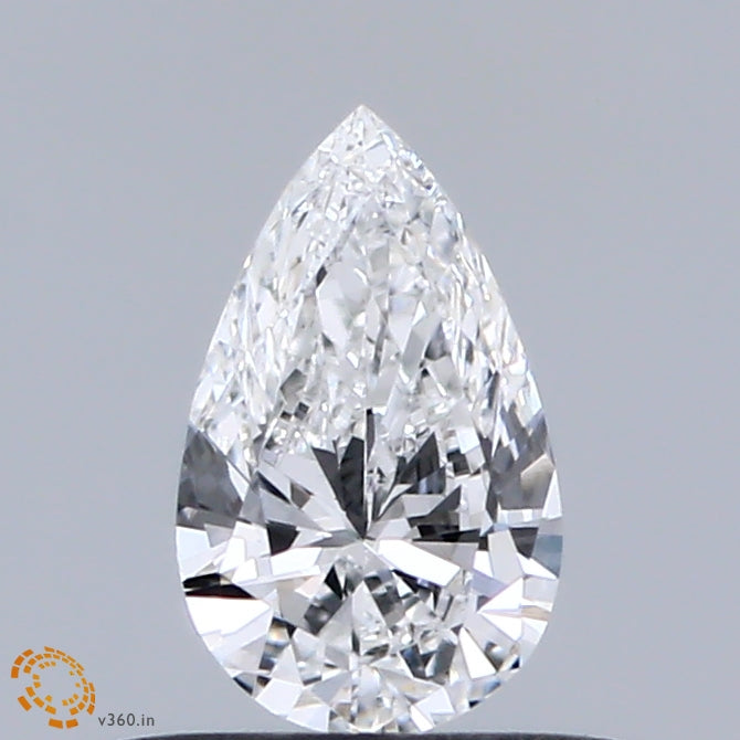0.39 Carat Pear Lab Grown Diamond, Very Good Polish, E Color, VS1 Clarity