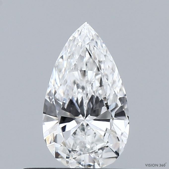 0.39 Carat Pear Lab Grown Diamond, Very Good Polish, F Color, VVS2 Clarity