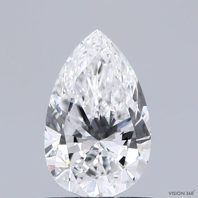 0.41 Carat Pear Lab Grown Diamond, Very Good Polish, E Color, VS1 Clarity