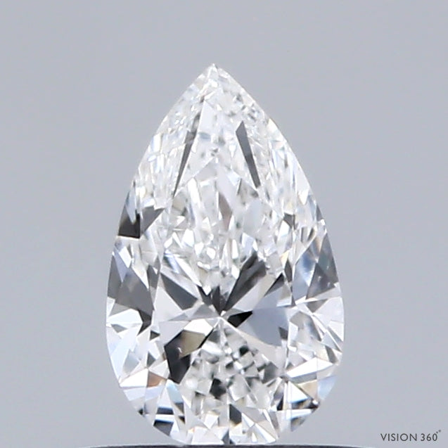 0.42 Carat Pear Lab Grown Diamond, Good Polish, E Color, VS1 Clarity