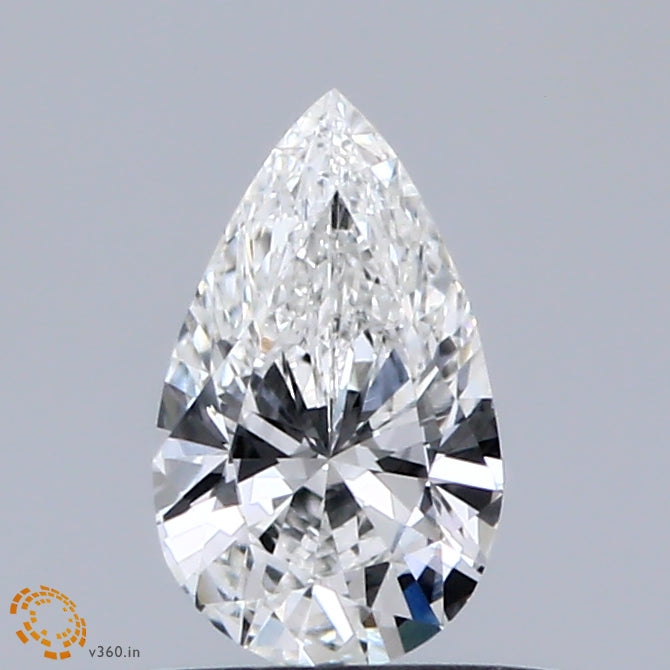 0.42 Carat Pear Lab Grown Diamond, Very Good Polish, F Color, VVS2 Clarity