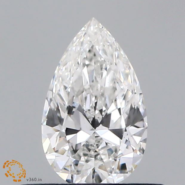 0.43 Carat Pear Lab Grown Diamond, Very Good Polish, F Color, VVS2 Clarity