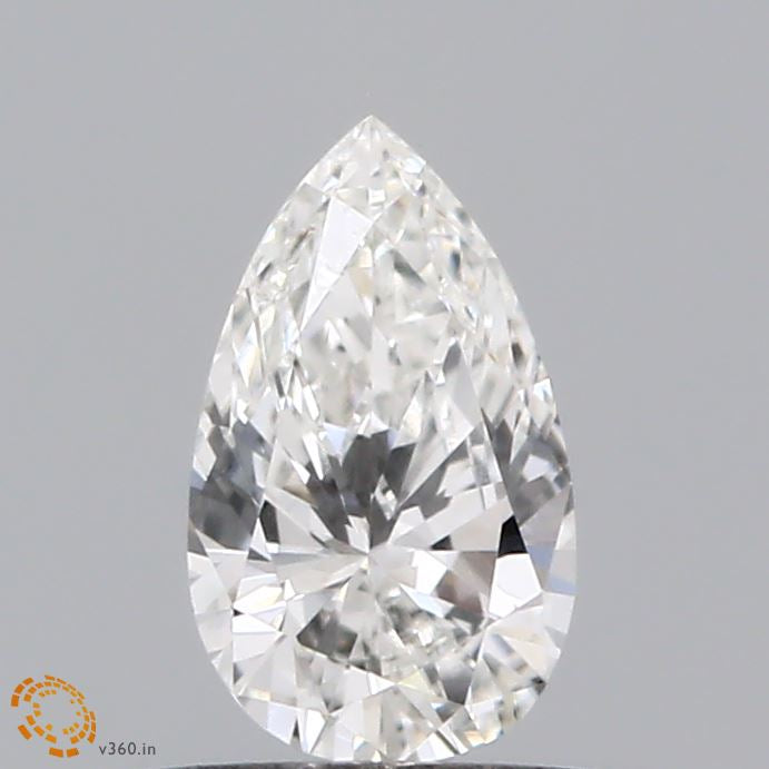 0.43 Carat Pear Lab Grown Diamond, Very Good Polish, G Color, VVS2 Clarity