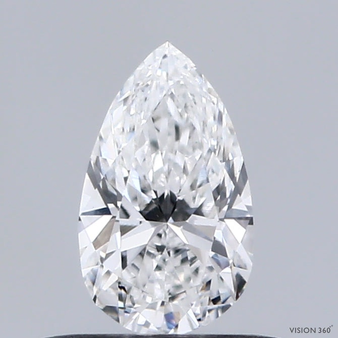 0.44 Carat Pear Lab Grown Diamond, Good Polish, E Color, VS1 Clarity