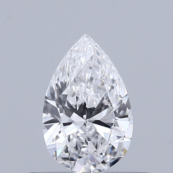 0.45 Carat Pear Lab Grown Diamond, Very Good Polish, D Color, VVS2 Clarity