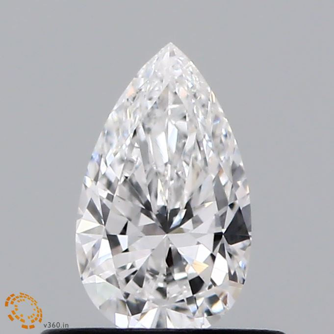 0.45 Carat Pear Lab Grown Diamond, Very Good Polish, E Color, VS1 Clarity