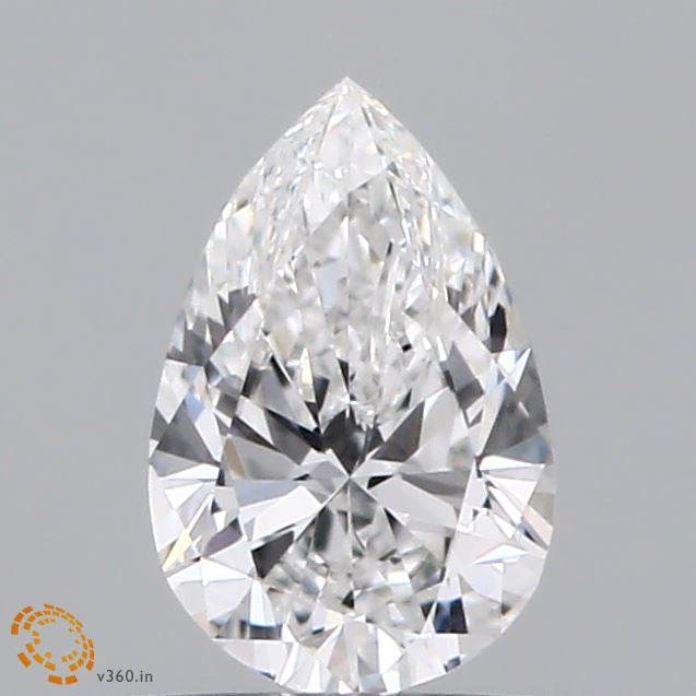 0.46 Carat Pear Lab Grown Diamond, Very Good Polish, E Color, VVS1 Clarity