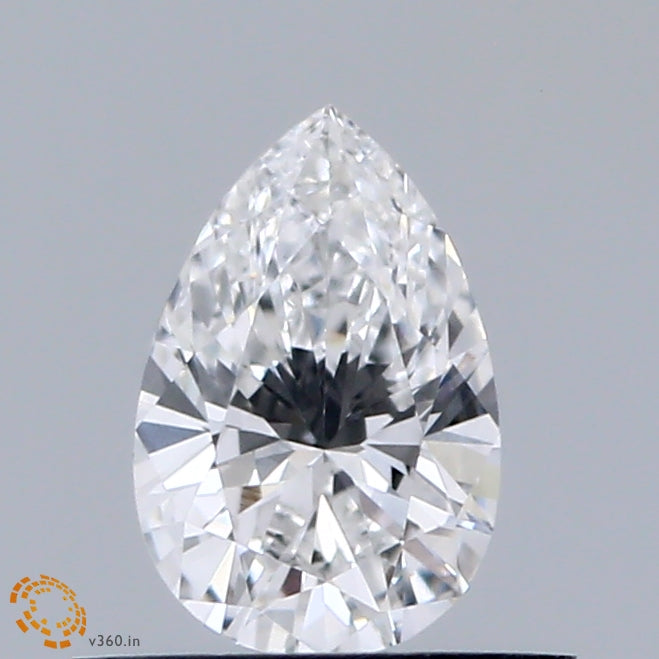 0.46 Carat Pear Lab Grown Diamond, Very Good Polish, E Color, VVS2 Clarity