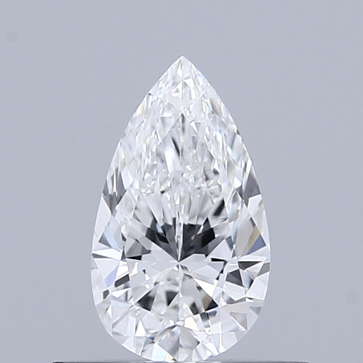 0.46 Carat Pear Lab Grown Diamond, Very Good Polish, E Color, VVS2 Clarity