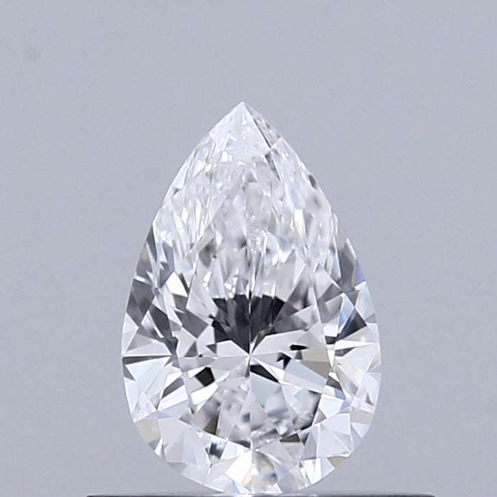 0.47 Carat Pear Lab Grown Diamond, Very Good Polish, D Color, VVS2 Clarity