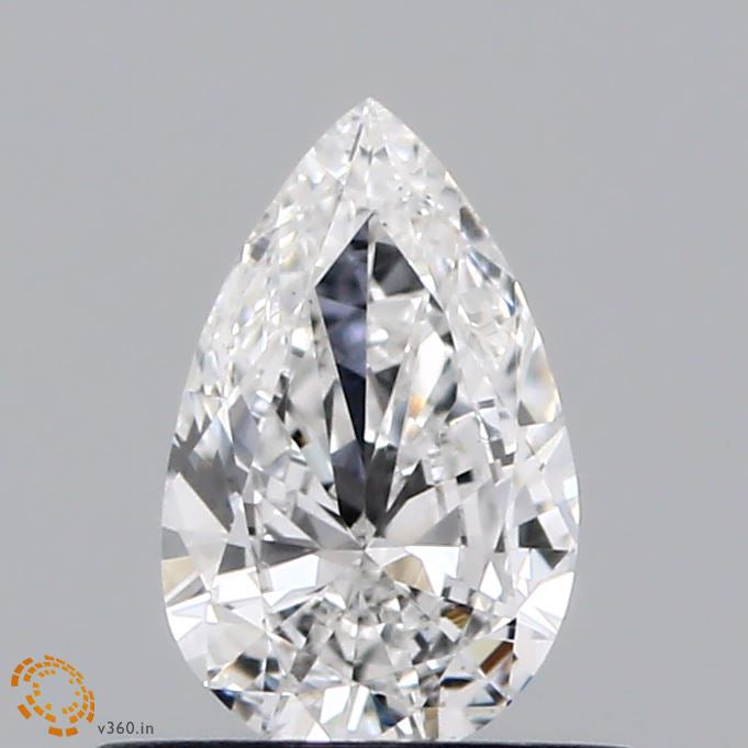 0.47 Carat Pear Lab Grown Diamond, Very Good Polish, E Color, VS1 Clarity