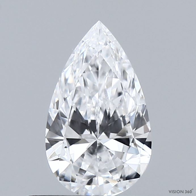 0.47 Carat Pear Lab Grown Diamond, Very Good Polish, E Color, VVS2 Clarity