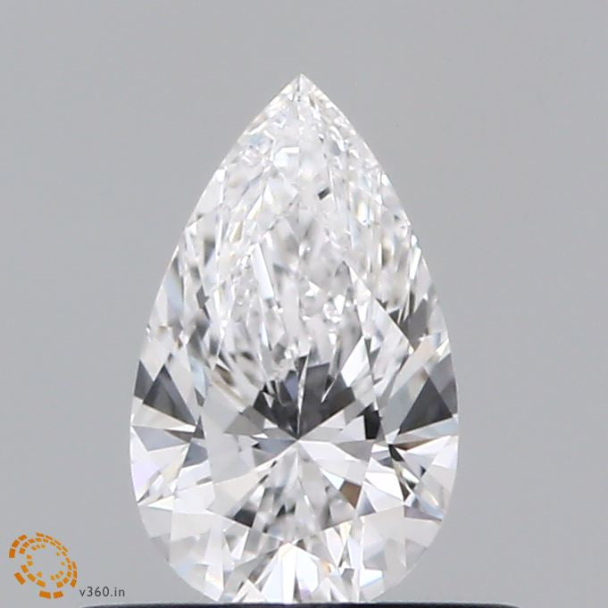 0.49 Carat Pear Lab Grown Diamond, Excellent Polish, E Color, VVS2 Clarity