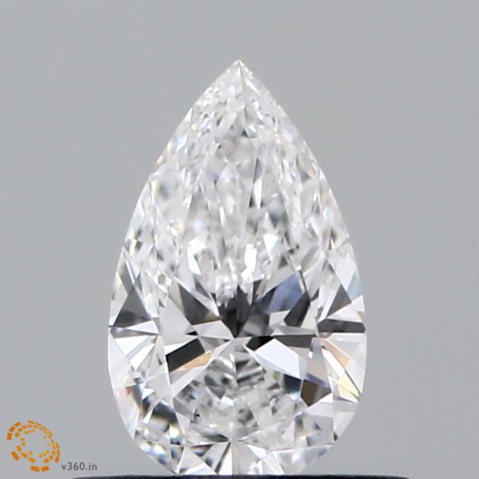 0.49 Carat Pear Lab Grown Diamond, Very Good Polish, D Color, VS1 Clarity