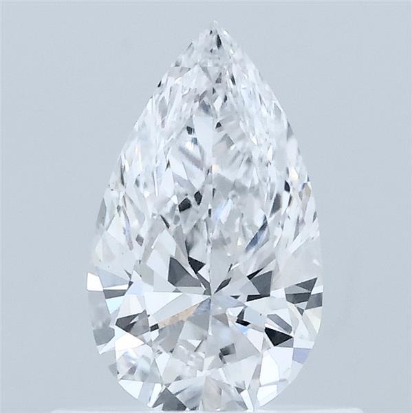 0.50 Carat Pear Lab Grown Diamond, Good Polish, D Color, VVS2 Clarity