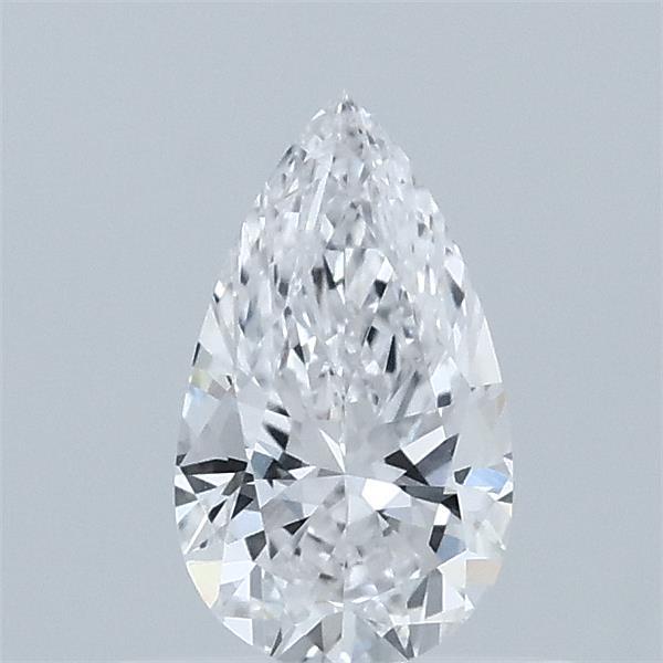 0.52 Carat Pear Lab Grown Diamond, Very Good Polish, D Color, VVS2 Clarity