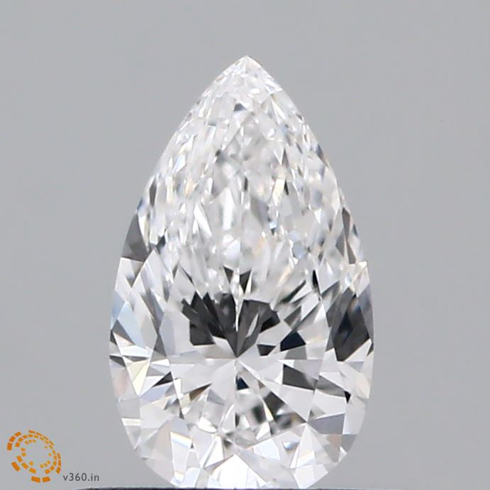 0.56 Carat Pear Lab Grown Diamond, Very Good Polish, D Color, VVS1 Clarity