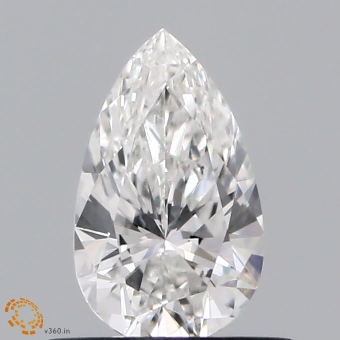 0.57 Carat Pear Lab Grown Diamond, Very Good Polish, F Color, VVS2 Clarity