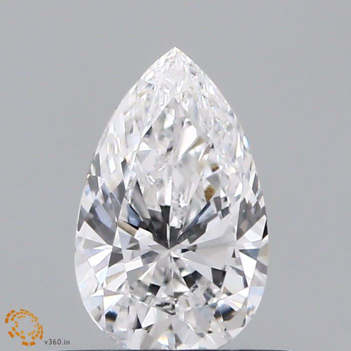 0.58 Carat Pear Lab Grown Diamond, Very Good Polish, E Color, VVS1 Clarity
