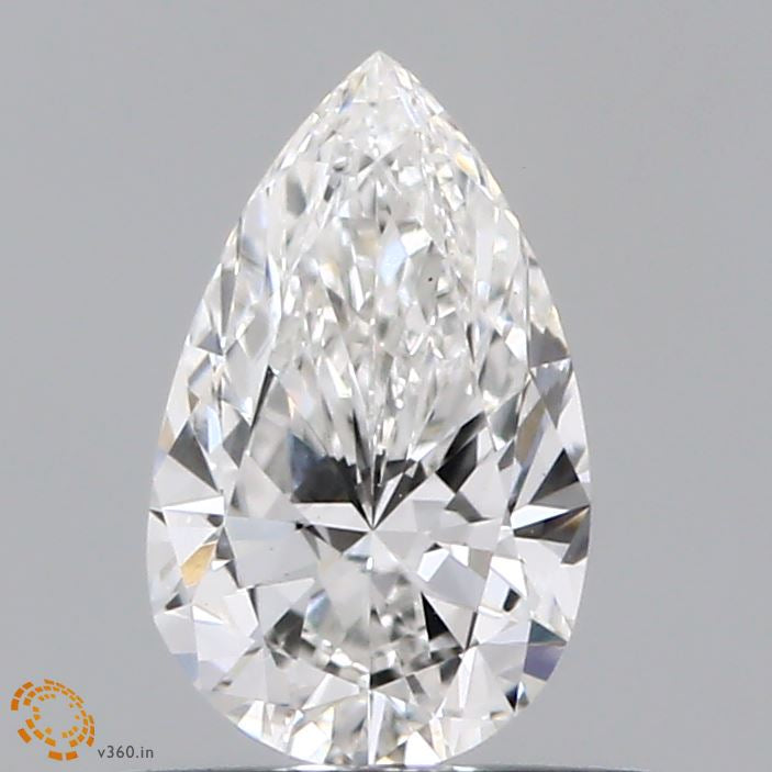0.61 Carat Pear Lab Grown Diamond, Very Good Polish, F Color, VS1 Clarity