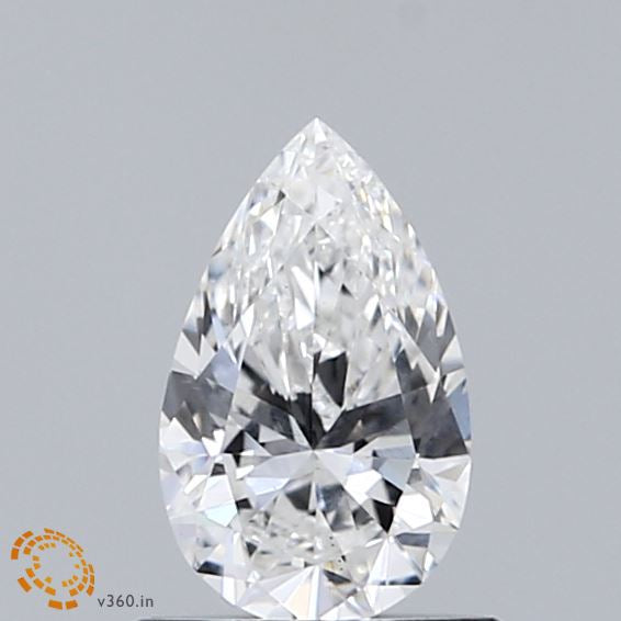 0.62 Carat Pear Lab Grown Diamond, Very Good Polish, E Color, VS1 Clarity